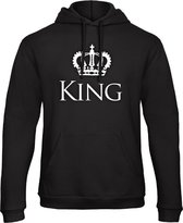 King / Queen Hoodie Classic (King - Maat L) | Koppel Cadeau | Valentijn Cadeautje voor hem & haar