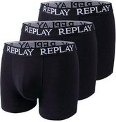 Replay - Heren Onderbroeken 3-Pack Basic Boxers - Zwart - Maat S