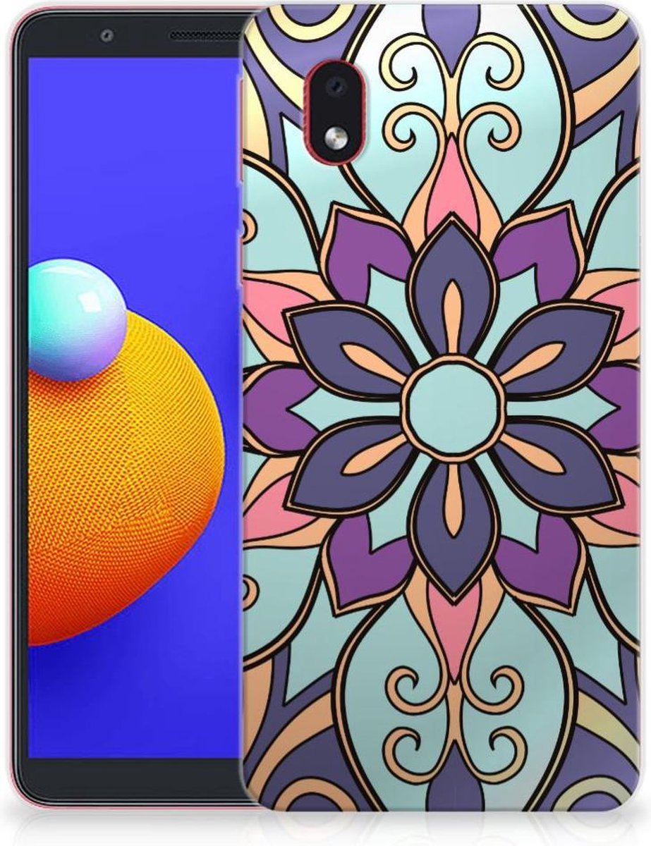 Samsung Galaxy A01 Core TPU Case Purple Flower