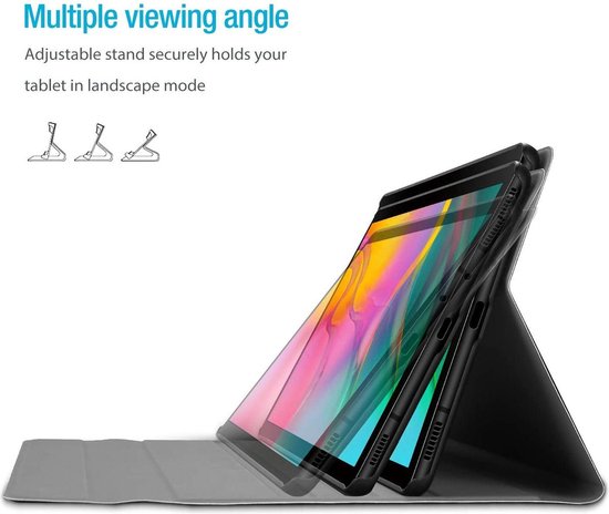Samsung Galaxy Tab A 10.1 Inch SM-T510 SM-T515 SM-T517 2019 inch Case - Bluetooth toetsenbord hoes - QWERTY layout - Magneetsluiting - Sleep/Wake-up functie - Zwart
