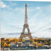 Acrylglas –Klein Beeldje van Eiffeltoren– 40x30 (Wanddecoratie op Acrylglas)