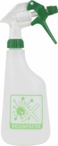 Sprayflacon met sprayer en schaalverdeling compleet 600ml desinfectie groen pictogram (605105)