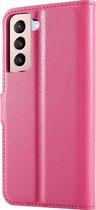 Shieldcase telefoonhoesje geschikt voor Samsung Galaxy S21 Plus wallet bookcase - roze