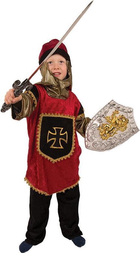 Costume de chevalier Tristan - pantalon, gilet et capuche - taille 116 |  bol.com