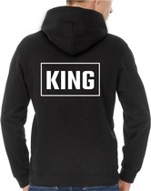 King / Queen Hoodie Rectangle (King - Maat 4XL) | Koppel Cadeau | Valentijn Cadeautje voor hem & haar