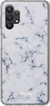 6F hoesje - geschikt voor Samsung Galaxy A32 5G -  Transparant TPU Case - Classic Marble #ffffff
