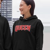 King / Queen Hoodie Premium (Queen - Maat M) | Koppel Cadeau | Valentijn Cadeautje voor hem & haar