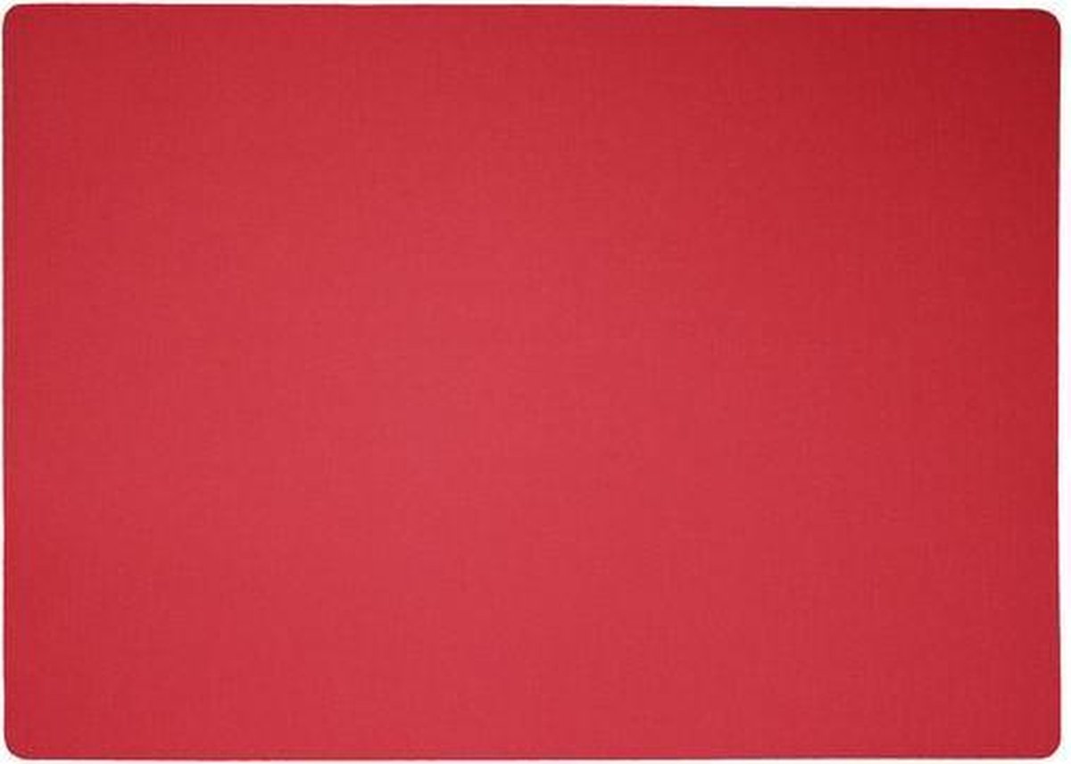 4x Placemat Uni Venetian Red - 30x43cm - onderlegger - tafeldecoratie - tafel dekken - rood