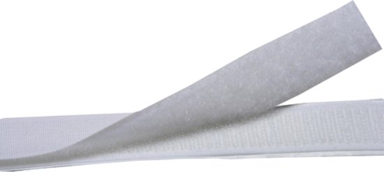 38 mm | zwart Zelfklevend klittenband, set bestaande uit 25 m lusband