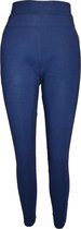 Dames legging donker blauw 100% polyester S/M