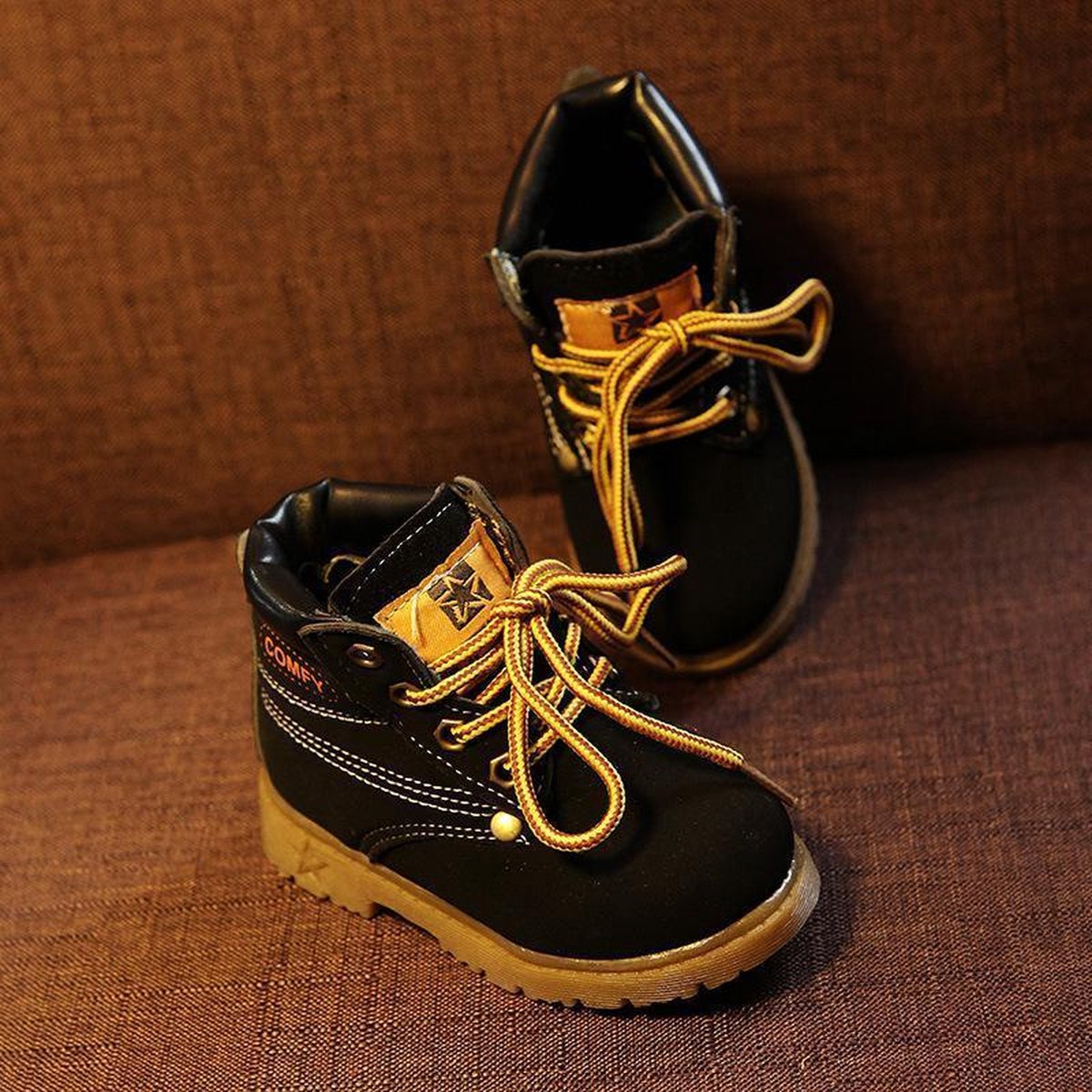 Fashion Laarzen Kinderboots Jongens Boots Zwart Veterboots Kinderschoenen Jongens  Jongens Laarzen Laarzen Veterboots jongens Kinderschoenen Kinderboots  Zonder Wol Schoenen Stevige Schoenen - Schoenen.nl