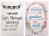 Nieuwe Woning + Klussen en genieten op je nieuwe stek - 2 Wenskaarten – 12 x 17 cm