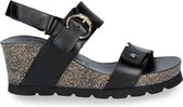 Panama Jack Velvet B1 Sandalen Met Sleehak - Zwart - Maat 42