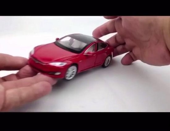 Zwarte Tesla Model S Autospeelgoed - Metalen Auto Zes-Deur - Geluid En  Licht - Trek... | bol.com