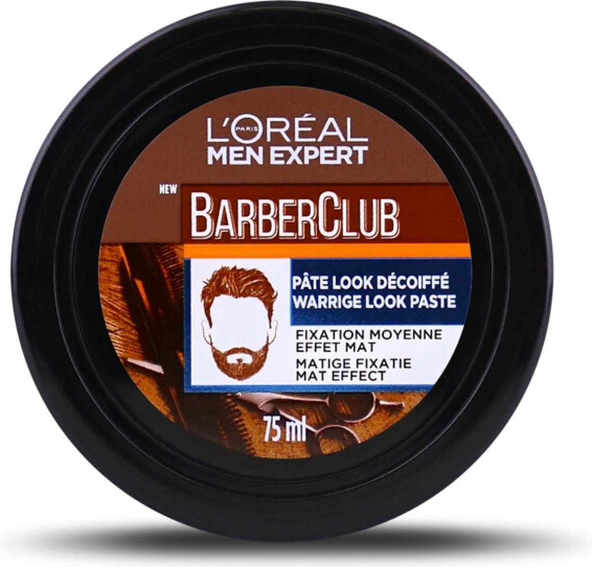 L'Oréal Paris Men Expert Barber Club - Warrige Look Pasta - 3 x 75ml