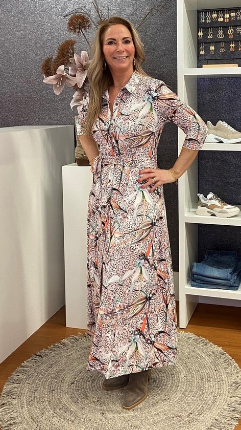 Reductor Schande voelen Dames jurk - print - lange jurk - K-Design | bol.com