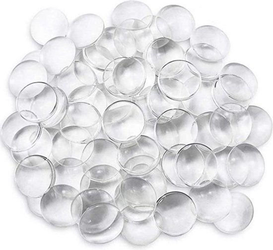 Helder op bioscoop Berg kleding op POP | glas cabochons transparante glaasjes voor sieraden maken, 18mm (20  stuks) plakstenen | bol.com