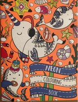 kleurboek neon unicorn vis