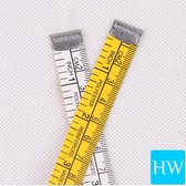 Mètre ruban centimétrique pour mesurer, coudre et confectionner des vêtements - 1 cm x 150 cm (modèle fin & centimètres au-dessus) - Fabriqué en Allemagne