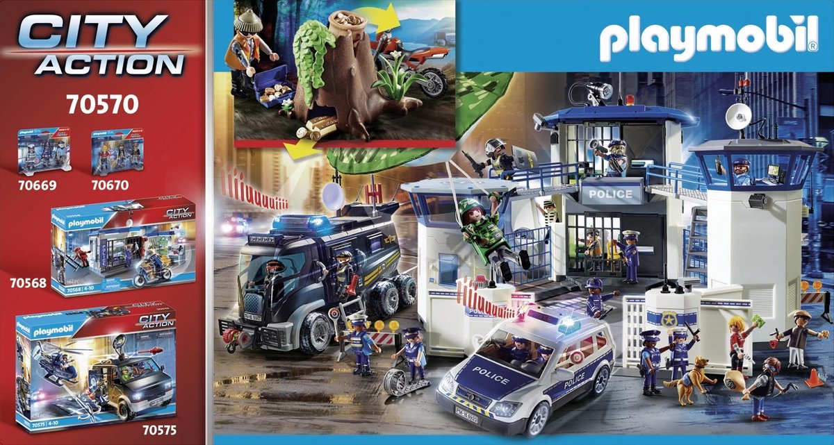 70570 Policier Avec Voiturette Et Voleur Moto, 'playmobil' City Action -  N/A - Kiabi - 35.92€