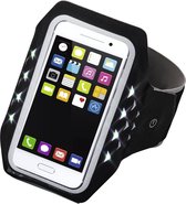 Hama Sport-armband "Running" voor smartphones, maat XXL, met led, zwart