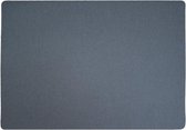 4x Lino Placemat Stone - 30x43cm - onderlegger - tafeldecoratie - tafel dekken - grijs