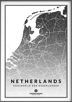 Land map Kaart Nederland 50x70 posters