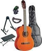 Compleet gitaarset - (Meegeleverd: gitaar + hoes + standaard + voetsteun + klem + stemapparaat) - gitaar volwassenen - gitaar capo - gitaar accessoires