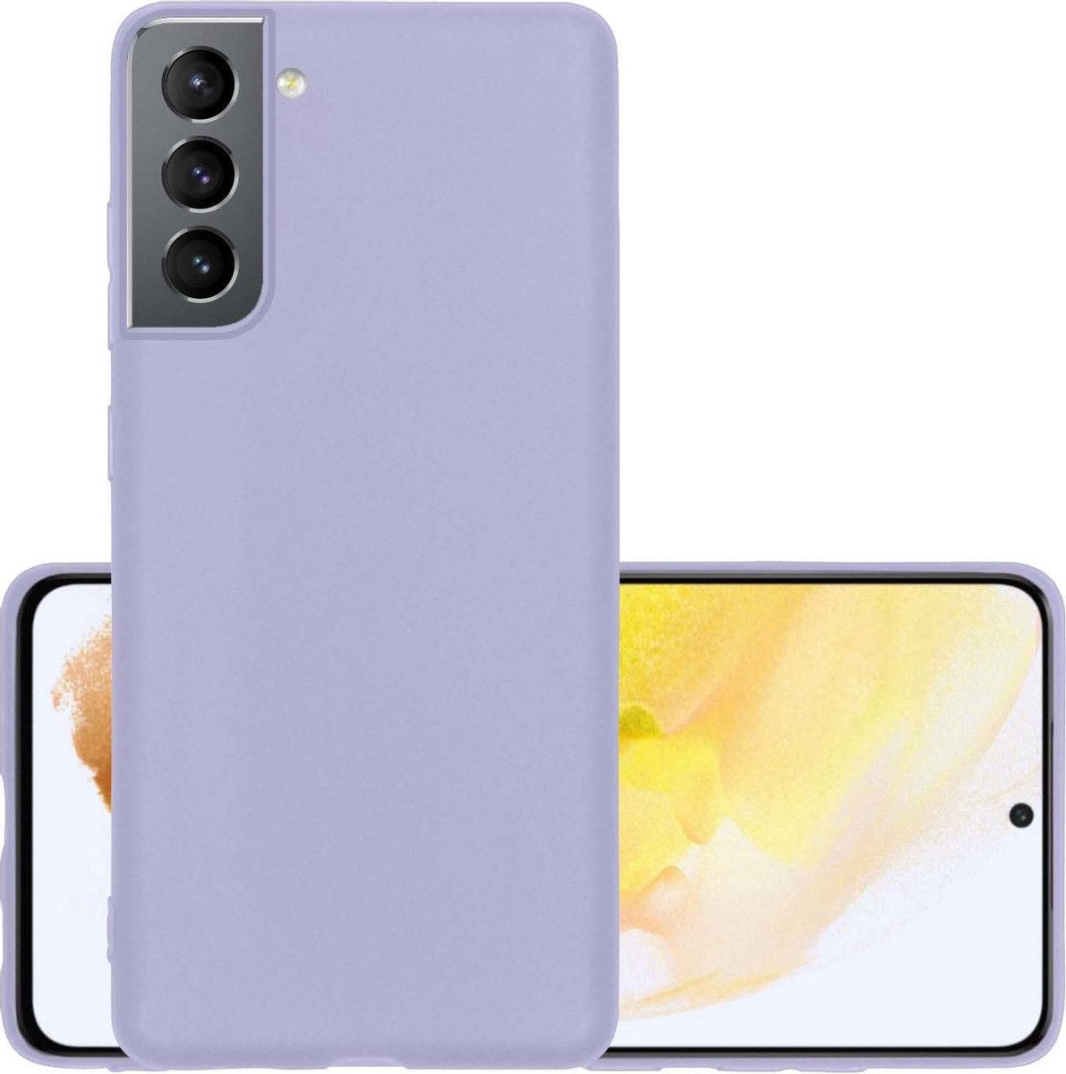 Hoesje - Geschikt voor Samsung Galaxy S21 - Sterk & Shockproof - Hoes Cover - Siliconen Case - Lila