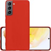 Samsung Galaxy S21 Plus Hoesje Back Cover Siliconen Case Hoes - Rood