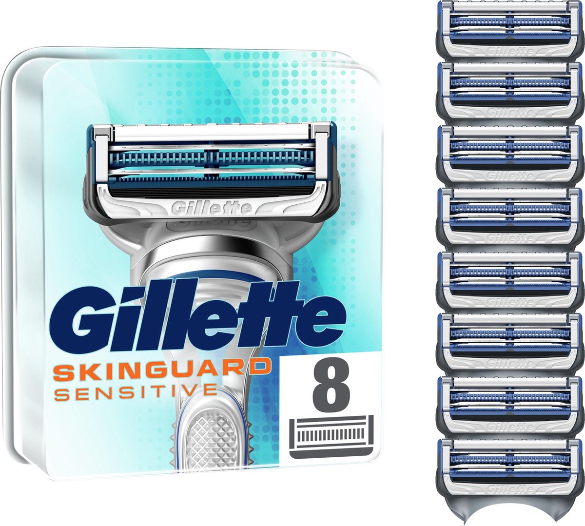 Gillette SkinGuard Sensitive Scheermesjes - 8 Navulmesjes - Gillette
