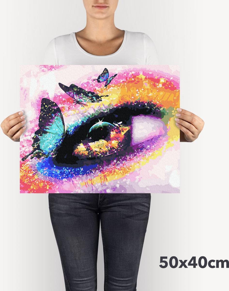 Schilderen Op Nummer Volwassenen Cadeau DIY Paint By Number Compleet Hobby Pakket op Frame met Vernis - ®Arty Bee - Arty Eye 50x40cm — afbeelding 4
