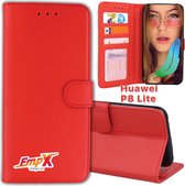 EmpX Telefoonhoesje - Book Case - Geschikt Voor Huawei P8 Lite - Rood