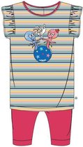 Woody pyjama baby meisjes - multicolor gestreept - octopus - 211-3-BAB-S/917 - maat 56