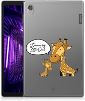 Tablet Hoes Lenovo Tab M10 HD (2de generatie) Back Cover Giraffe met transparant zijkanten