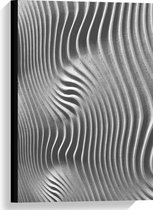 Canvas  - Golvende Lijnen (zwart/wit) - 40x60cm Foto op Canvas Schilderij (Wanddecoratie op Canvas)
