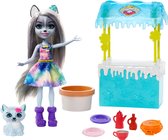 Enchantimals Chocoladestandje met Hawna Husky & Slagroom poppen