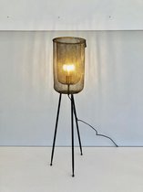 Tafellamp - lamp-  industrieel - industriestijl - verlichting voor binnen - interieur - goud - zwart - metaal - lamp op 3 poten - interieurdecoratie - woonaccessoire - cadeau - ges