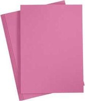 Karton, roze, A4, 210x297 mm, 220 gr, 10 stuk/ 1 doos