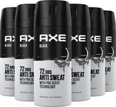 Bol.com Axe Black Anti-transpirant Spray - 6 x 150 ml - Voordeelverpakking aanbieding