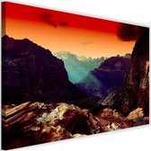 Schilderij Tussen de bergen, 2 maten, multi-gekleurd, Premium print