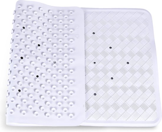 Badmat wit antislip mat 40 x 70 cm - douchemat - voor bad en douche