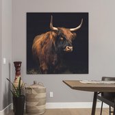 Canvas Schilderij - Dark Cow - 60 x 60 cm - PosterGuru.nl