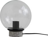 Housevitamin Glazen lamp met terrazzo voet-17x21cm