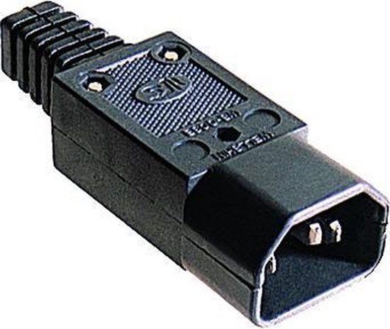 3P IEC - C14 - Mannelijke stekker - VDE Keuring - 10A - 230V
