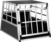 Cadoca honden transportbox M – Aluminium – sluitbaar - 70x54x51cm – auto – hond