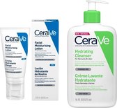 CeraVe Facial Moisturizing Lotion PM + Hydrating Cleansing 473ml