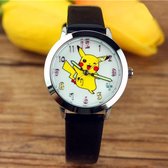 Pokemon horloge, Pikachu watch zwart bandje