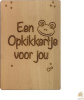 Lay3rD Lasercut - Houten wenskaart - Een opkikkertje voor jou - Berk 3mm