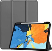 Hoes Geschikt voor iPad Pro 2020 (11 inch) Hoes Luxe Hoesje Case Met Uitsparing Geschikt voor Apple Pencil - Hoesje Geschikt voor iPad Pro 11 inch (2020) Hoes Cover - Grijs